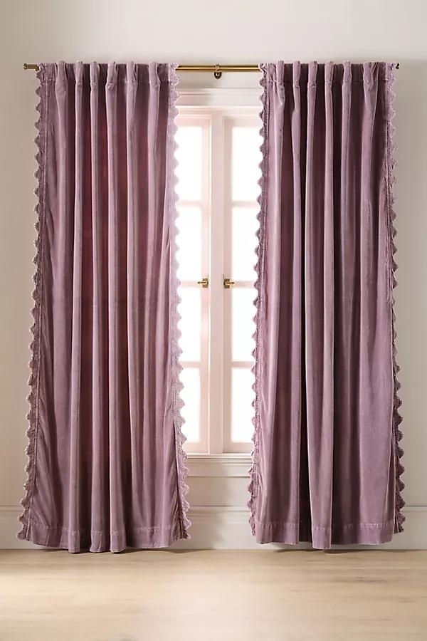 Trova Velvet Scalloped-Edge Curtain - Image 0