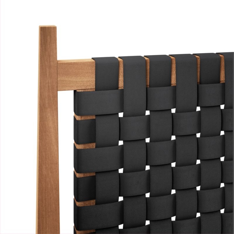 Rio Black Leather and Wood King Bed - Image 1