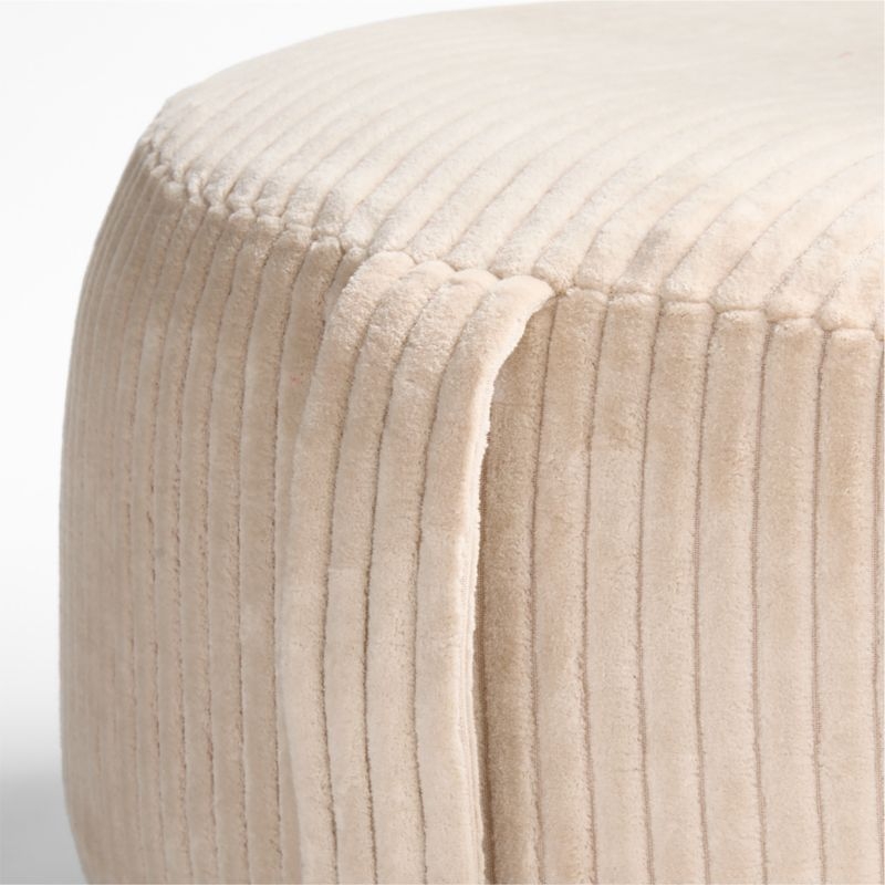 Stone Tan Organic Cotton Velvet Corduroy Kids Floor Cushion - Image 1
