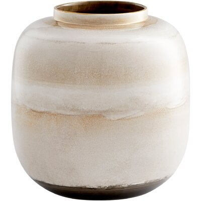 Kasha Beige 9.5" Porcelain Table Vase - Image 0