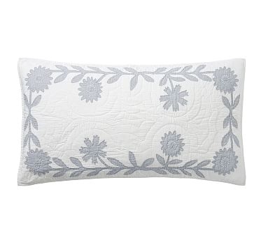Lilo Cotton Handcrafted Shams, King Blue - Image 0
