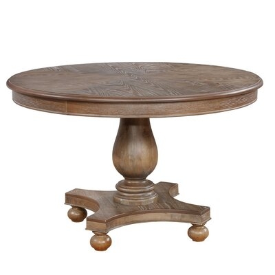 Artan 48" Solid Wood Pedestal Dining Table - Image 0
