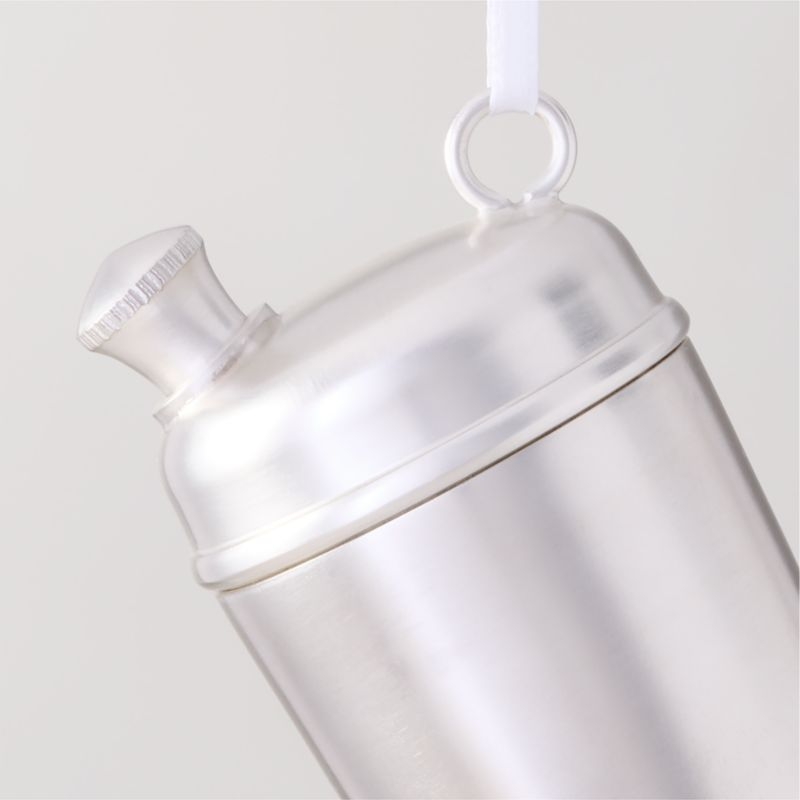 Silver Cocktail Shaker Christmas Tree Ornament - Image 3