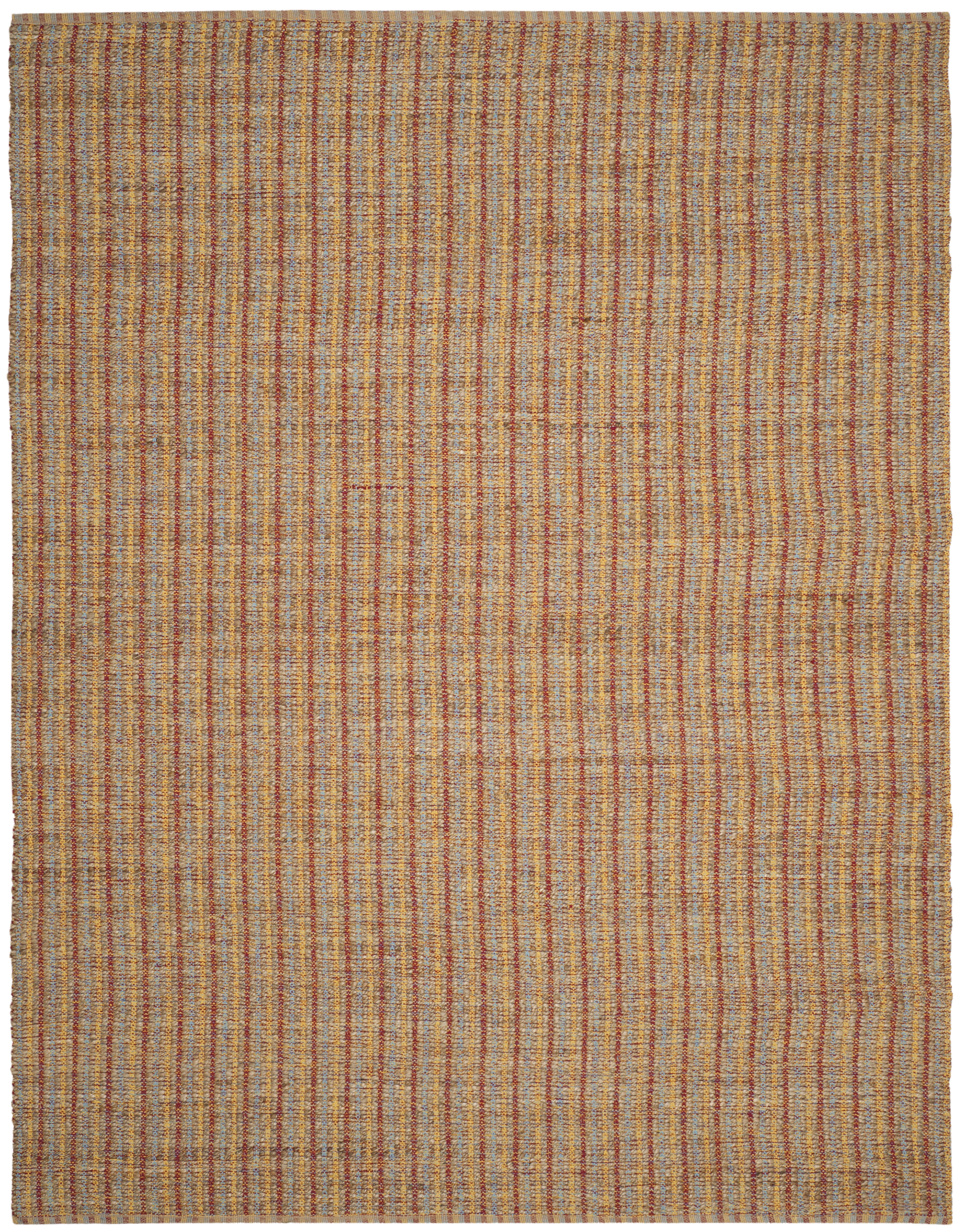 Arlo Home Hand Woven Area Rug, CAP102A, Beige/Rust,  8' X 10' - Image 0