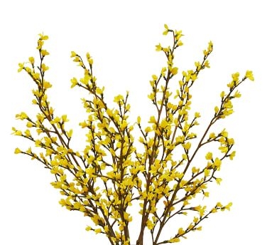 Faux Yellow Forsythia Branches Composed Arrangement, 32'' - Image 1