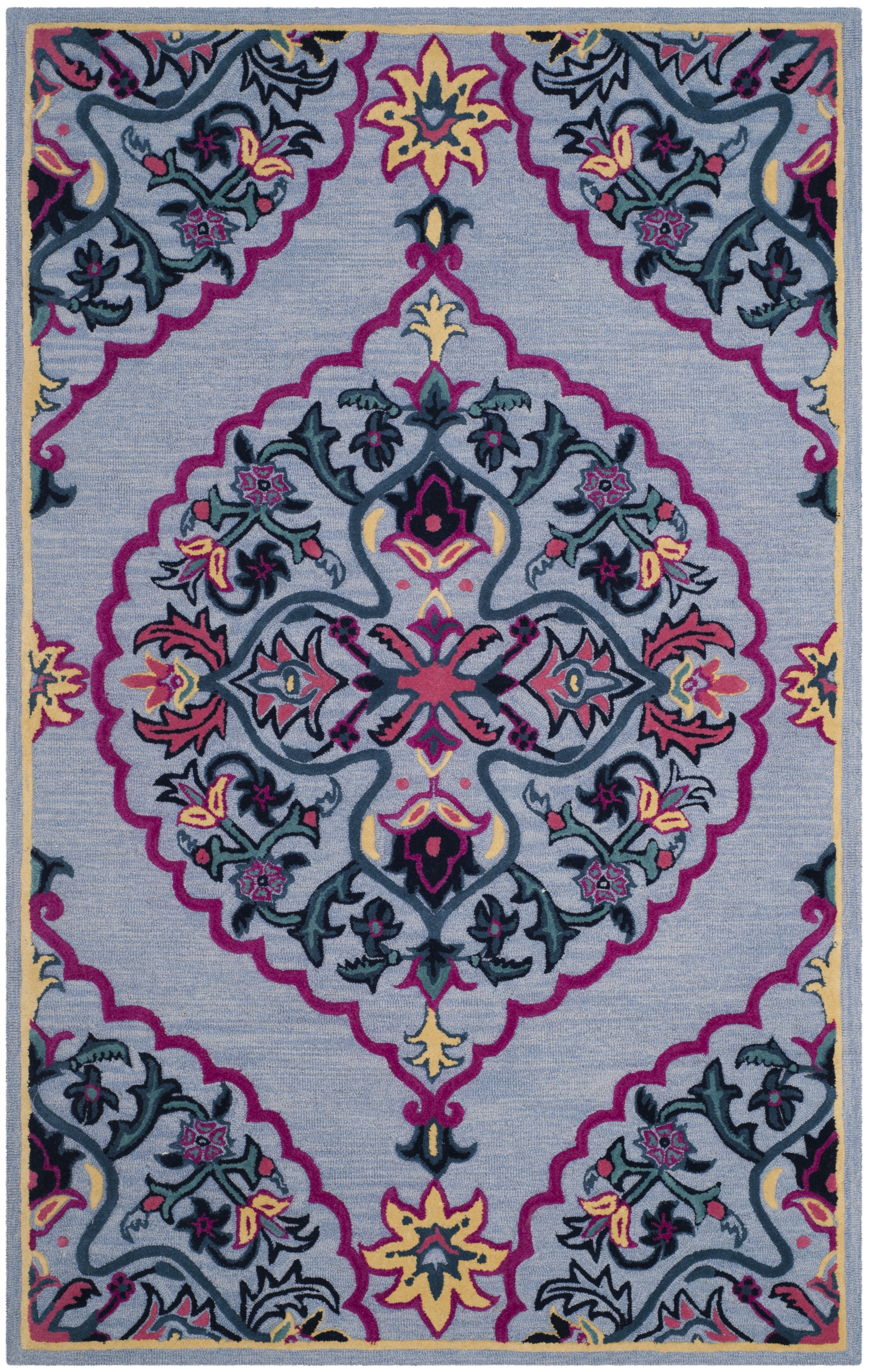 Arlo Home Hand Tufted Area Rug, BLG605G, Blue/Multi,  6' X 9' - Image 0