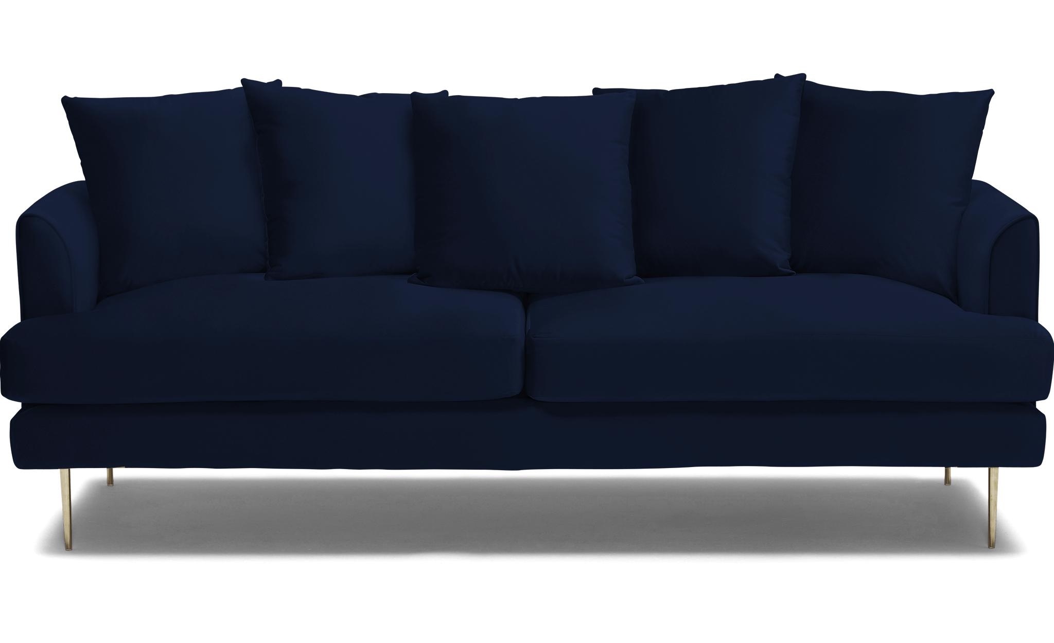 Blue Aime Mid Century Modern Sofa - Royale Cobalt - Image 0