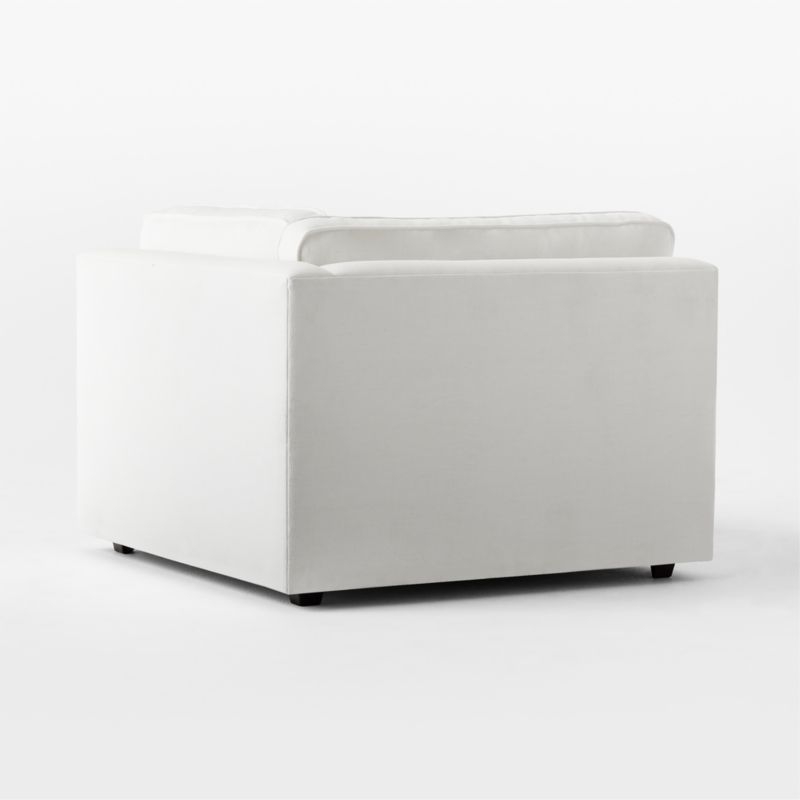Malea White Performance Fabric Corner Chair - Image 4
