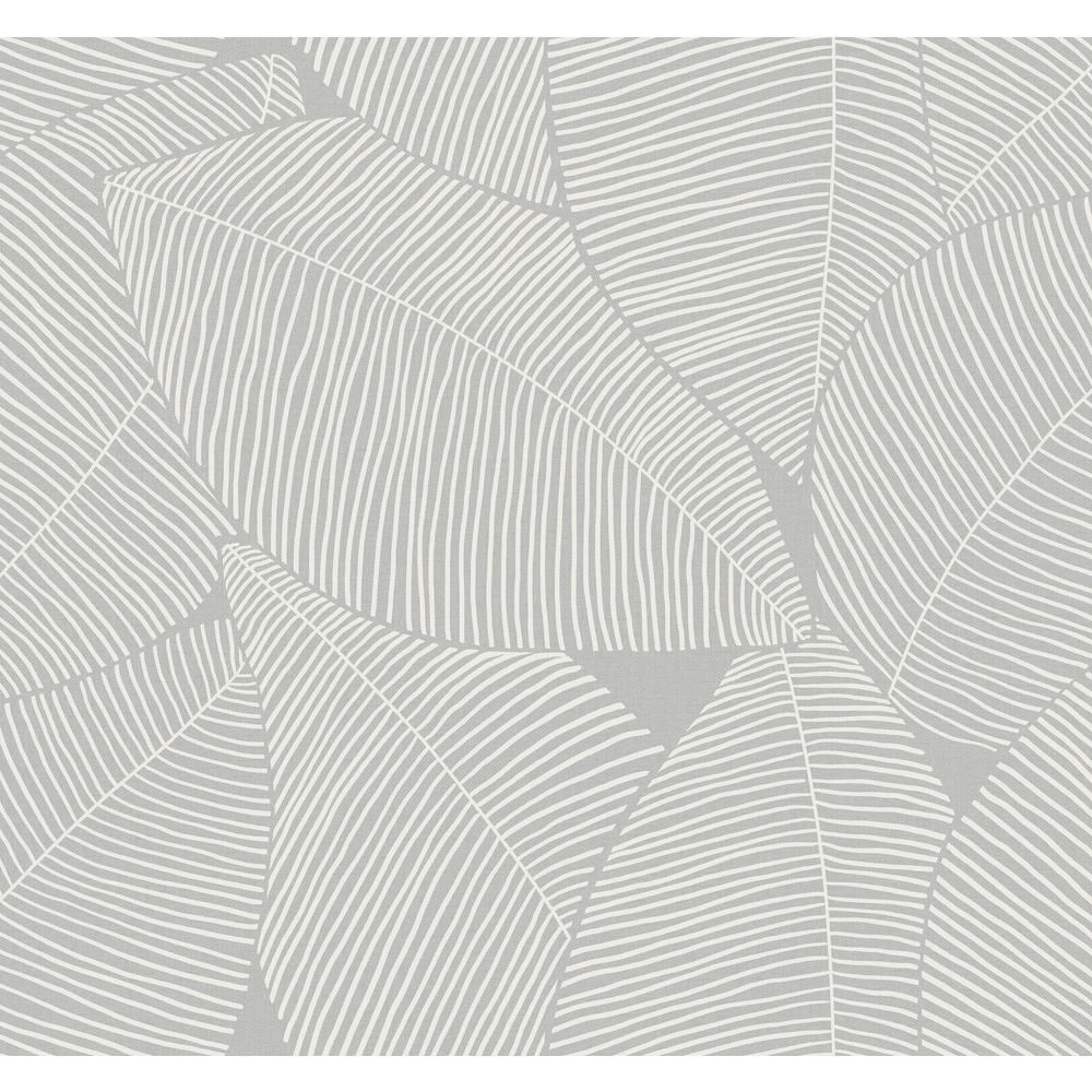 Seabrook Designs Summer Magnolia Daydream Gray Wallpaper - Image 0