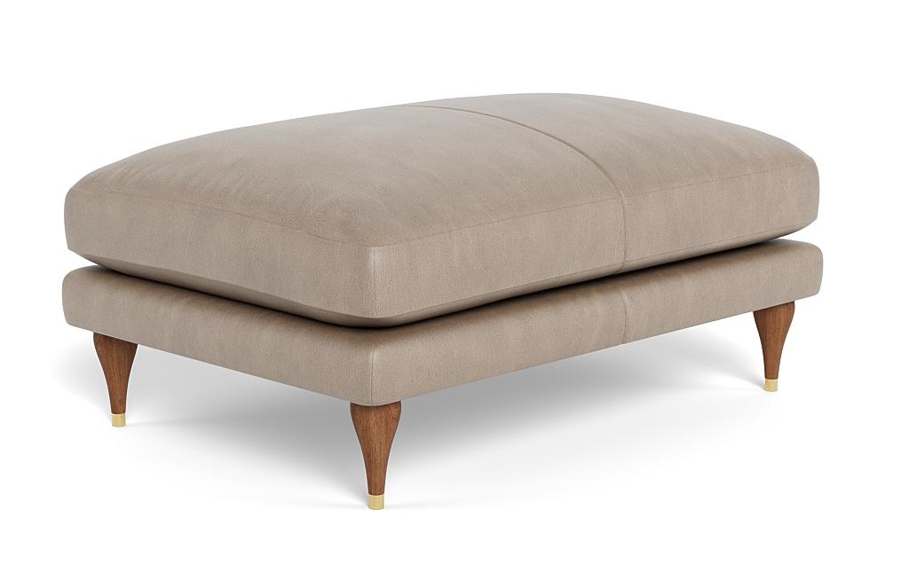 Maxwell Leather Ottoman by Apartment Therapy - Image 1