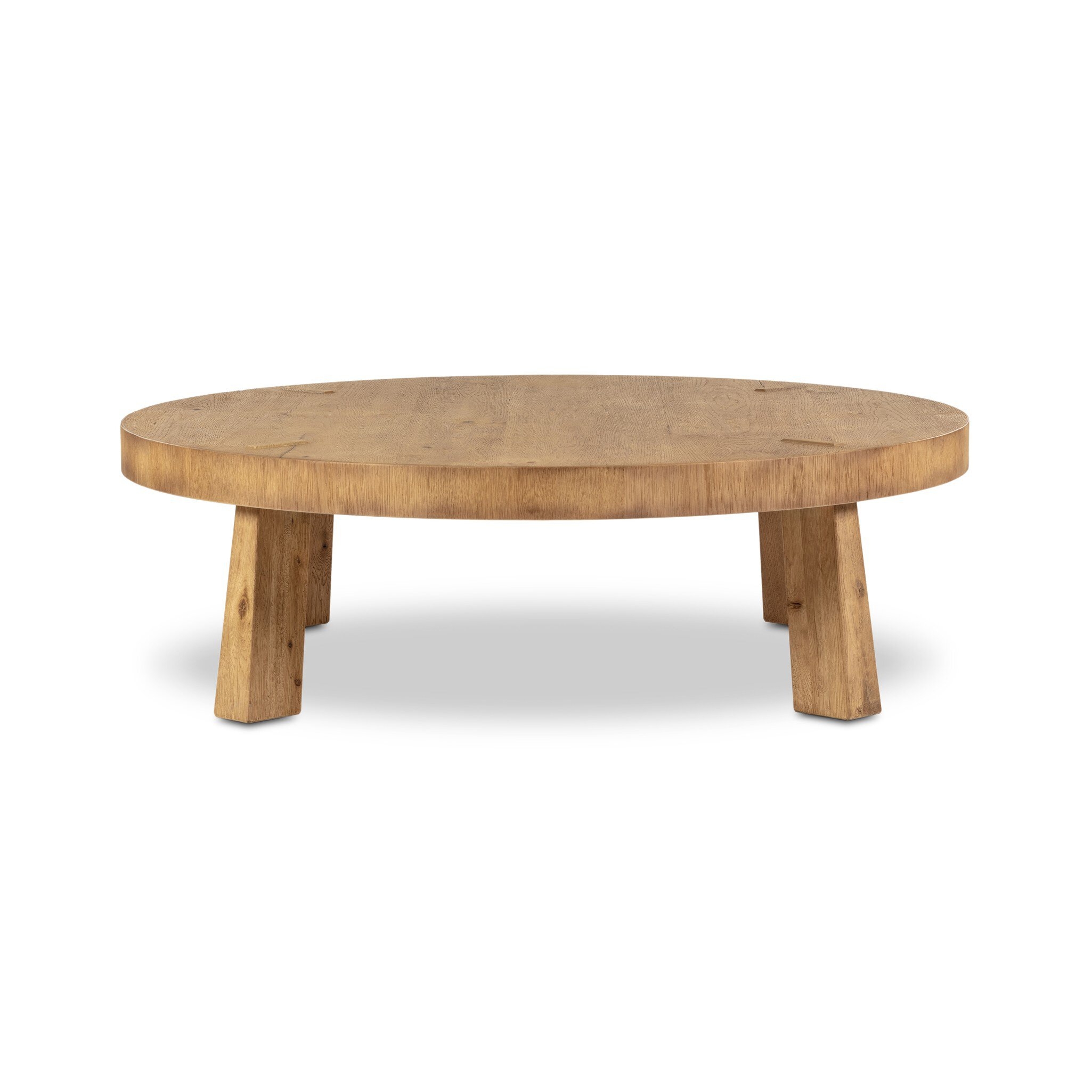 Sadira Coffee Table-50" - Worn Oak Veneer by Amber Lewis x Four Hands - Image 4