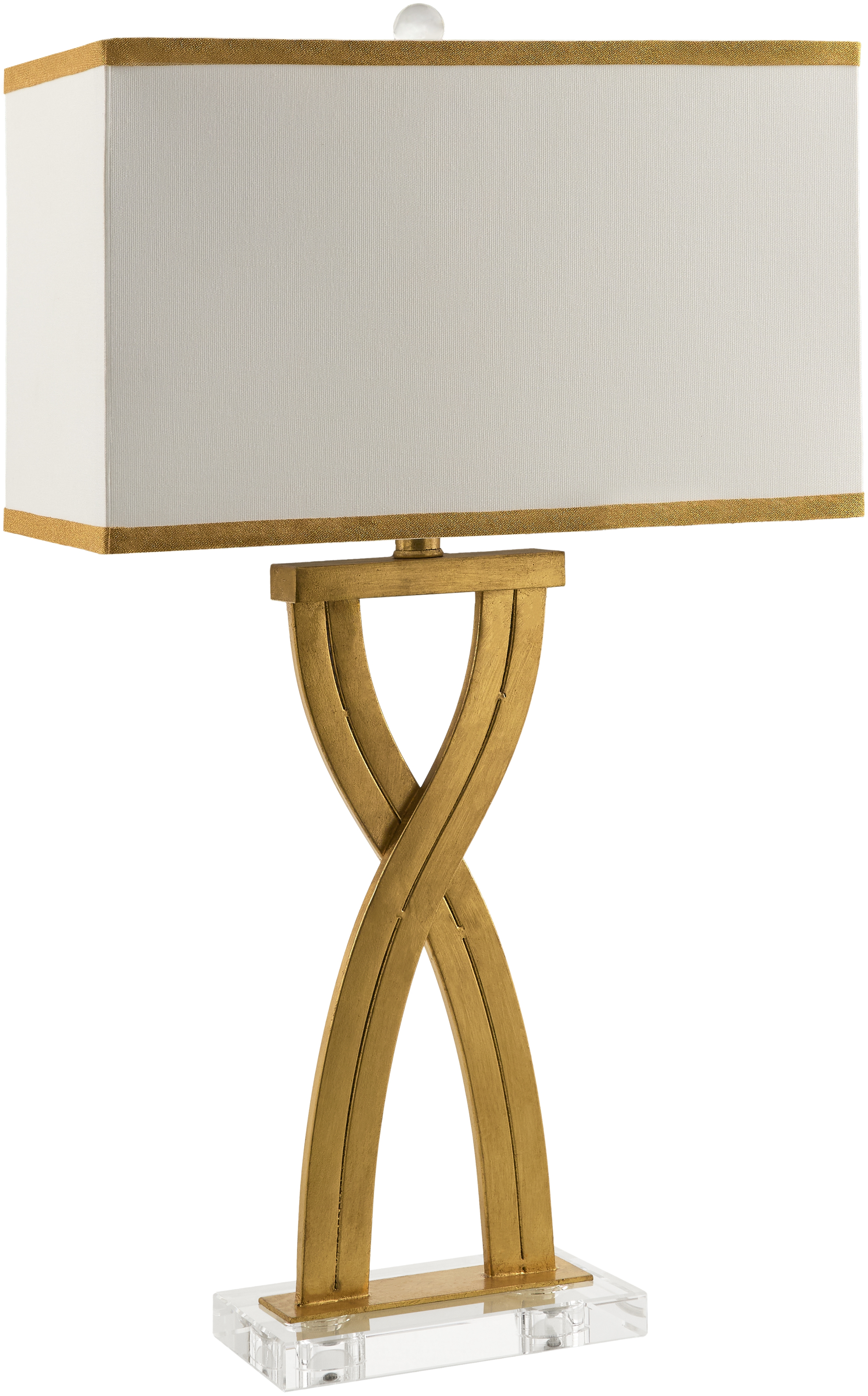 Uhabis  Gold Leaf 30"H x 9"W x 17"D Accent Table Lamp - Image 0