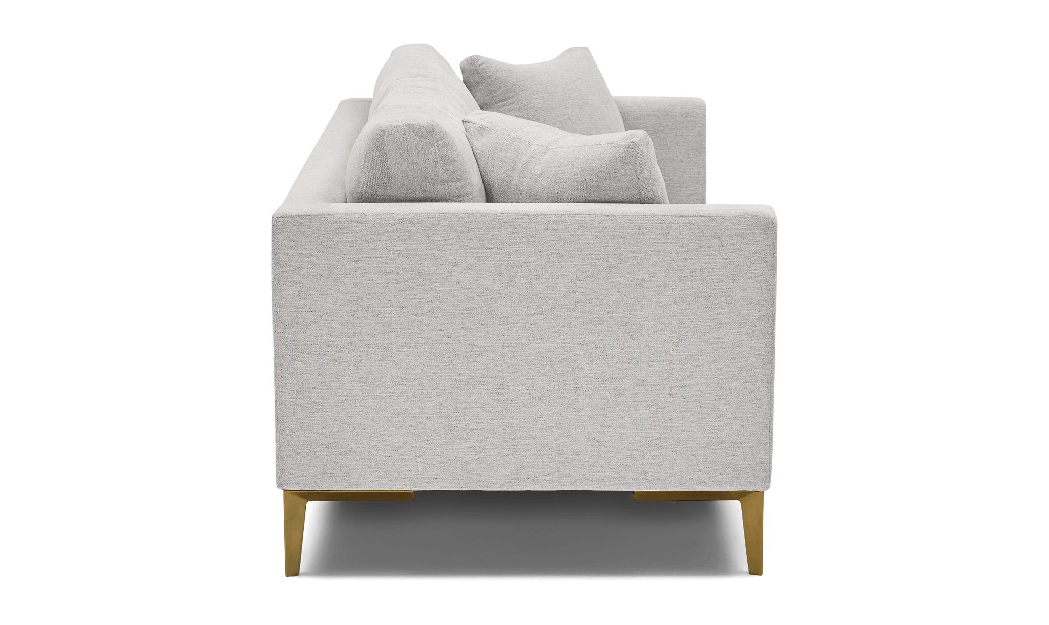 Gray Ainsley Mid Century Modern Sofa - Sunbrella Premier Fog - Image 2