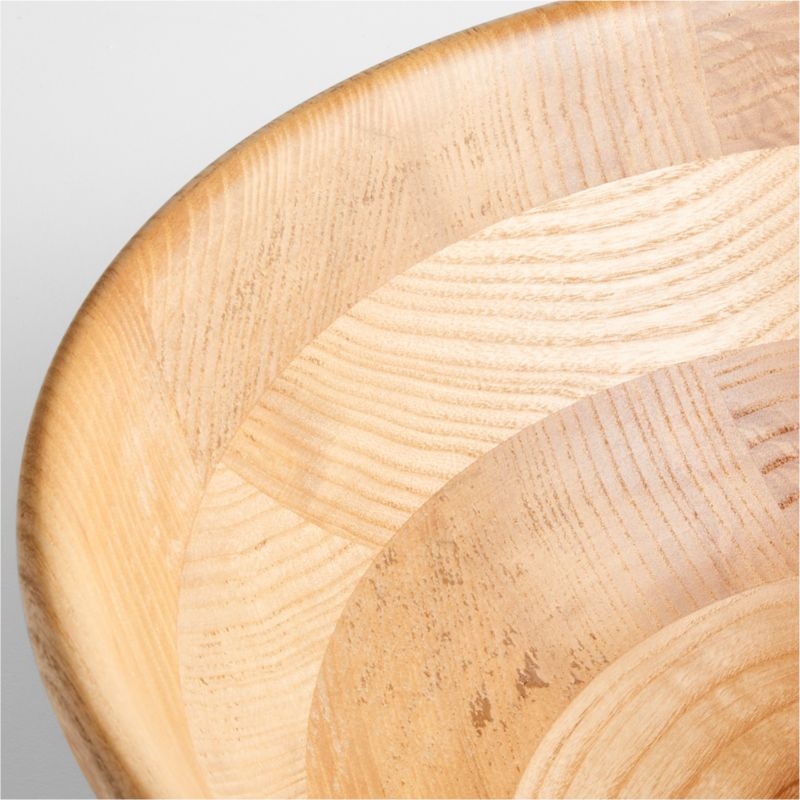 Carson 14.75" Ash Wood Salad Serving Bowl - Image 3