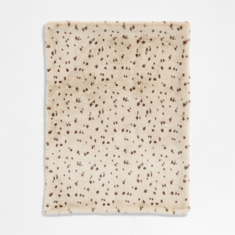 Leopard Print Faux Fur Baby Stroller Blanket - Image 2