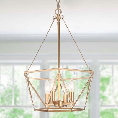 4-light Lantern Geometric Chandelier - Image 0