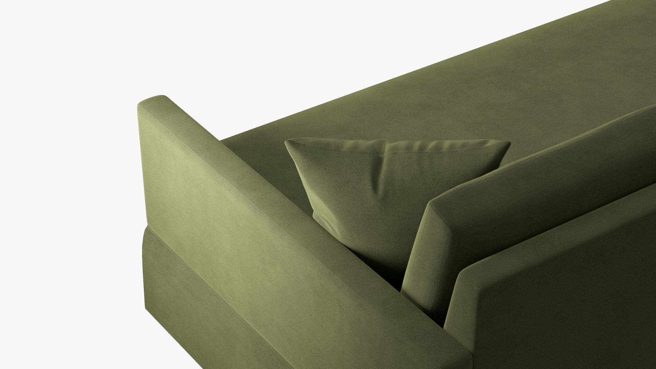Skirted Track Arm Sofa, Zucchini Luxe Velvet, Extra Deep (43") - Image 4