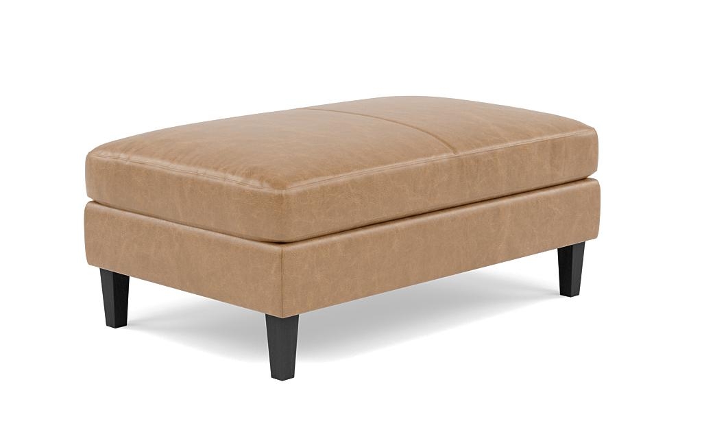 Sloan Leather Ottoman - Image 1