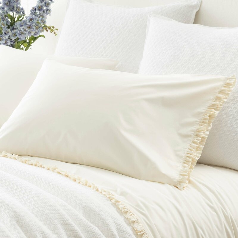 Pine Cone Hill Classic Ruffle 200 Thread Count 100% Cotton Pillowcase Case Pack - Image 0
