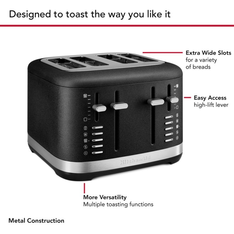 KitchenAid ® 4-Slice Toaster in Cast Iron Black - Image 2