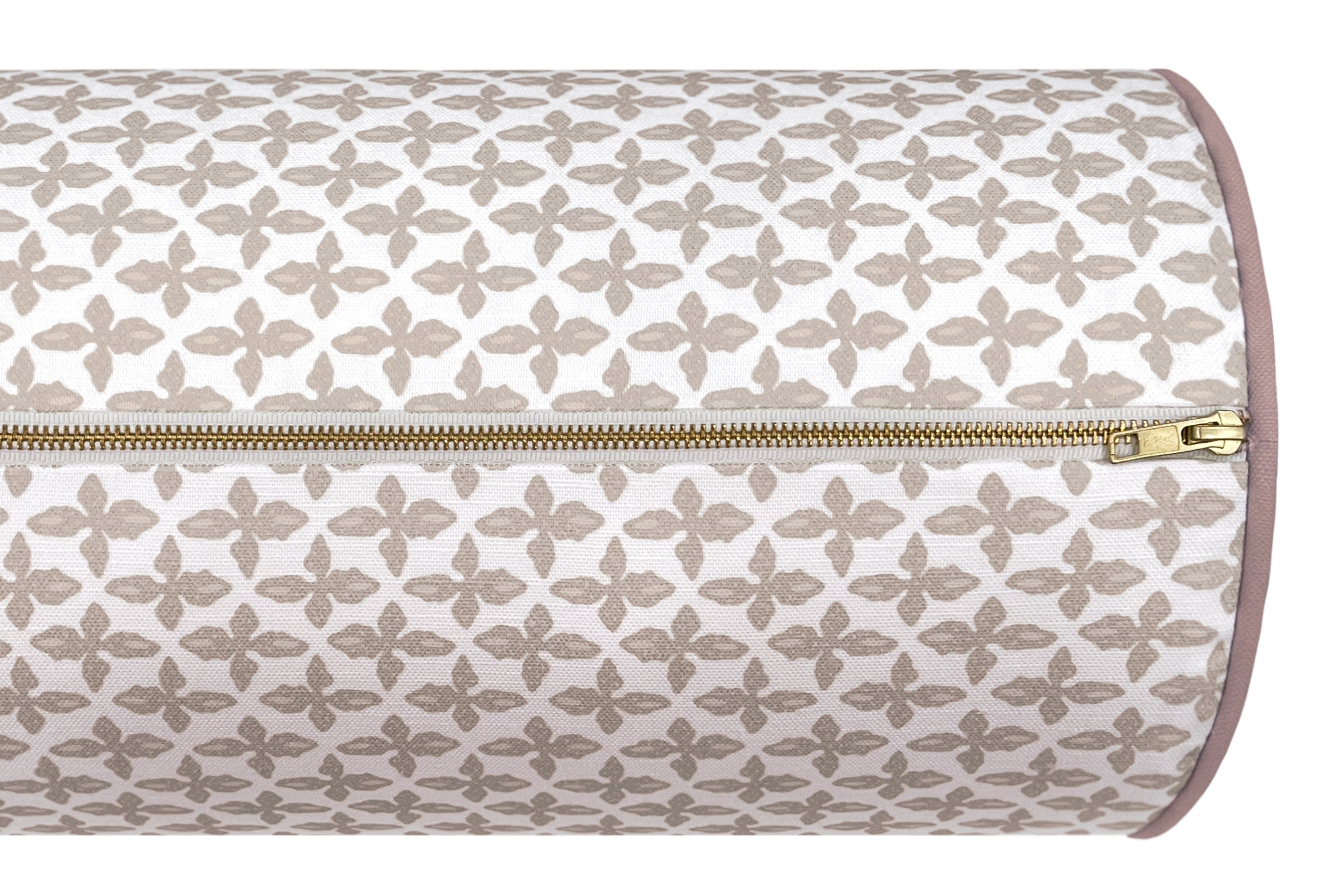 OCS X LDC II | BOLSTER | ELLISTON HOUSE : POSEY // SAND + CLASSIC LINEN // LILAC CORDING - TWIN // 9" X 24" - Image 4