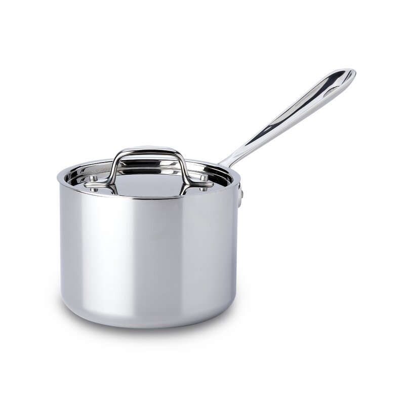 All-Clad All-Clad D3™ Stainless Steel Saucepan with Lid - Image 0