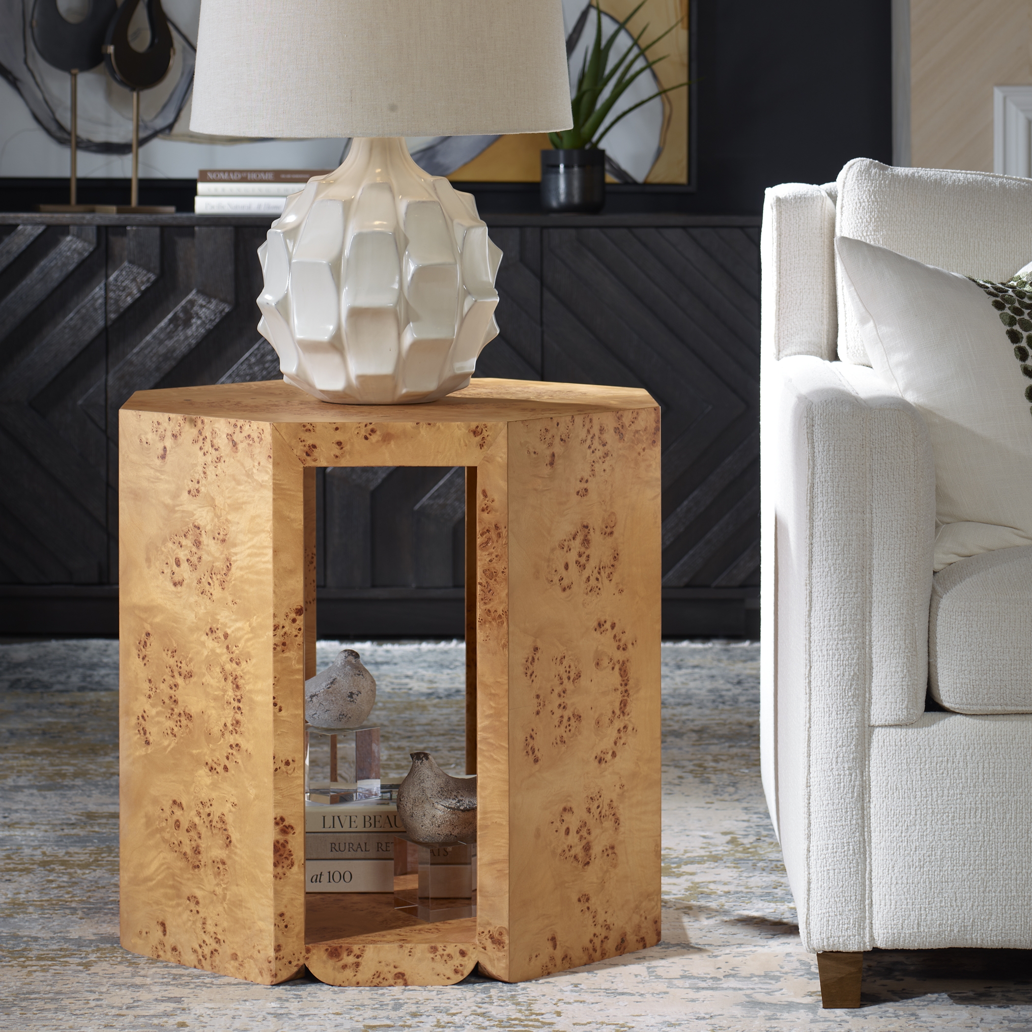 Indus Burl Side Table - Image 1