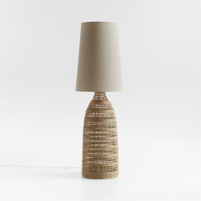 Nossa Woven Seagrass Floor Lamp 57.5" - Image 0