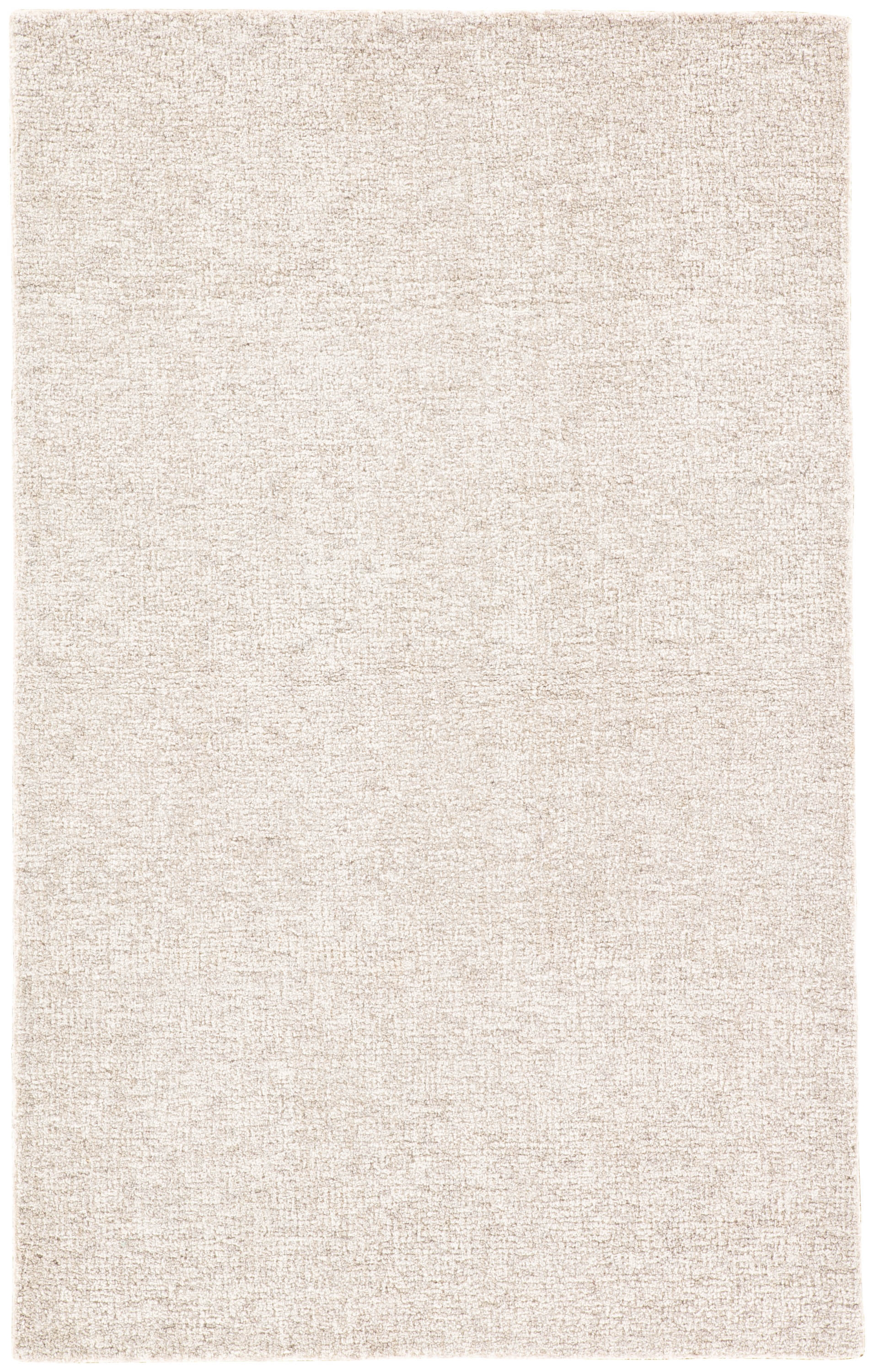 Oland Handmade Solid Ivory/ Gray Area Rug (5'X8') - Image 0