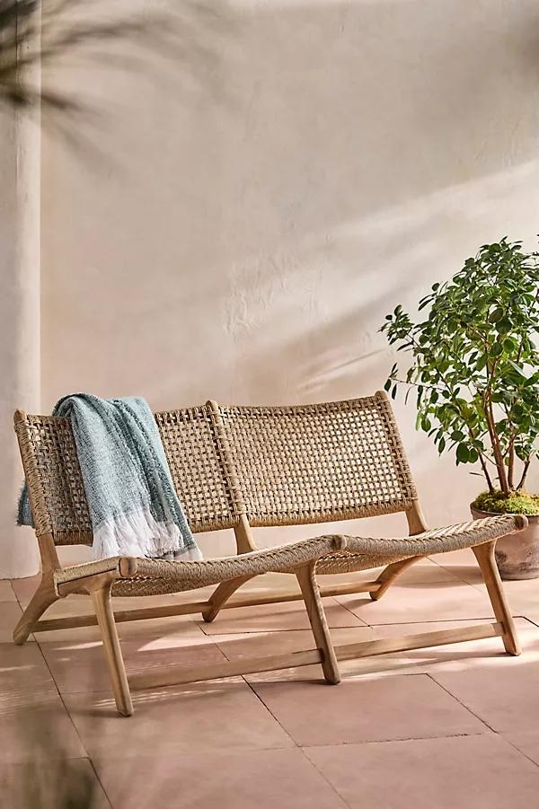 Havana Open Weave Two Seat Armless Bench - Image 0