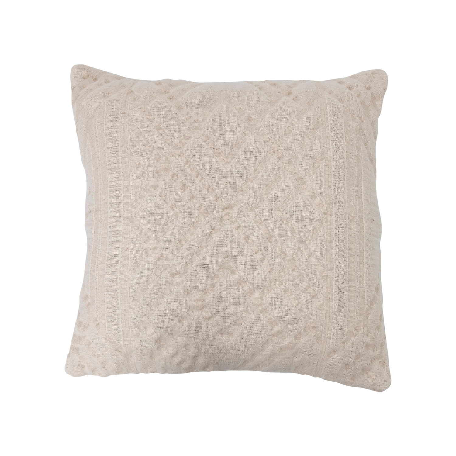 Woven Cotton Jacquard Pillow - Image 0