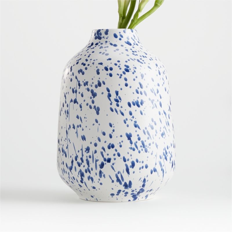 Alya White Speckled Vase - Image 4