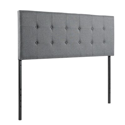 Height Adjustable Tufted Linen Fabric Upholstered Queen & Full Size Headboard-Gray - Image 0