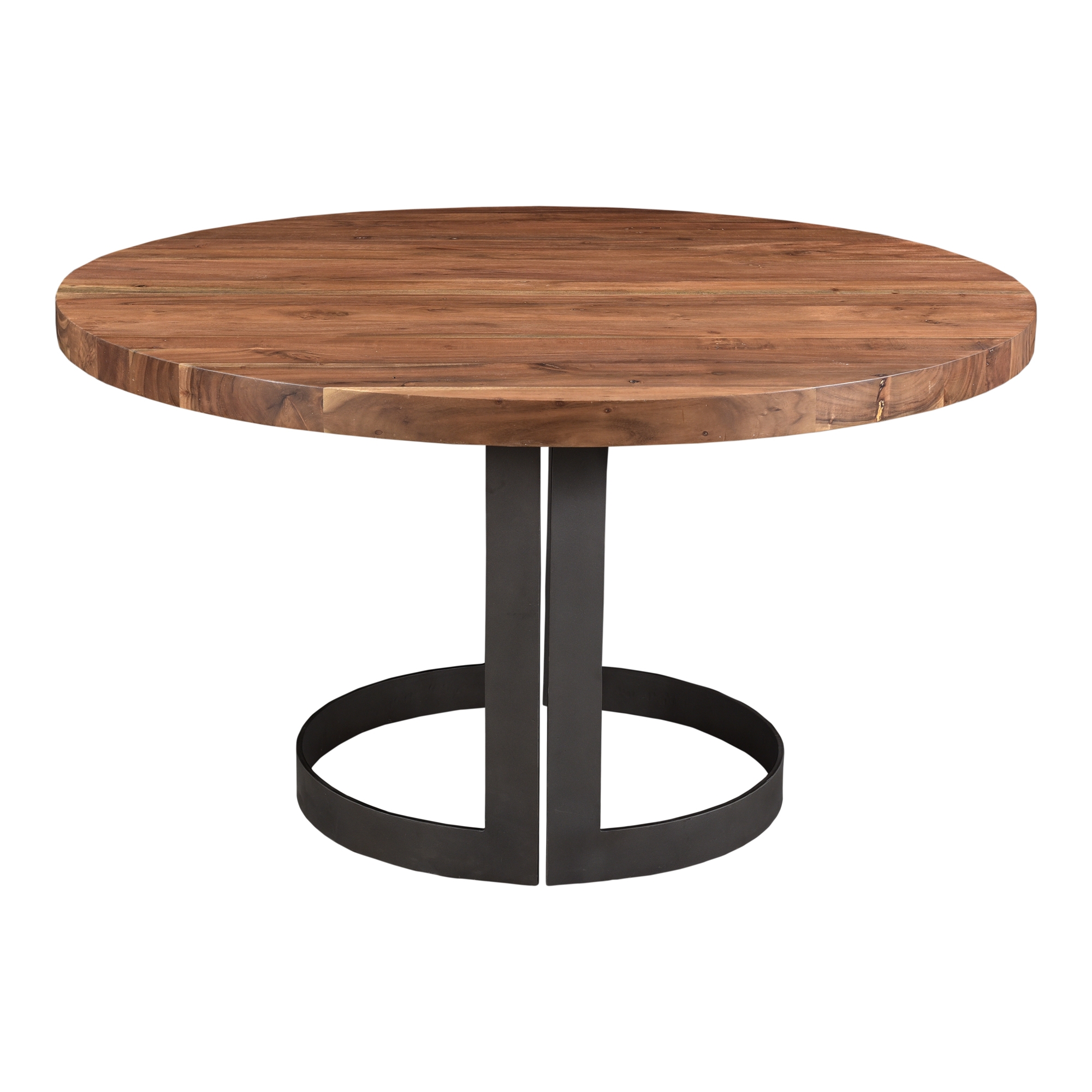 Bent Round Dining Table 54In Brown - Image 5