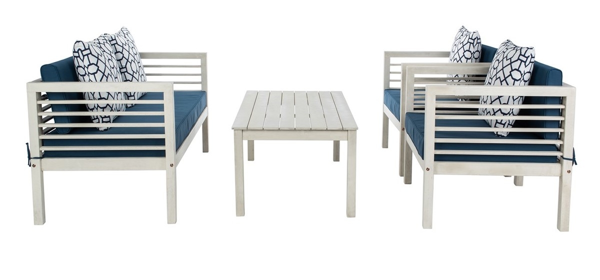 Alda 4 Piece Set - White/Nvy + Trellis P - Safavieh - Image 5