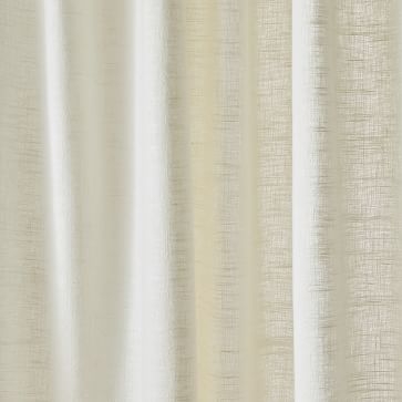 Textured Luxe Linen Curtain, Alabaster, 48"x108", set of 2 - Image 1