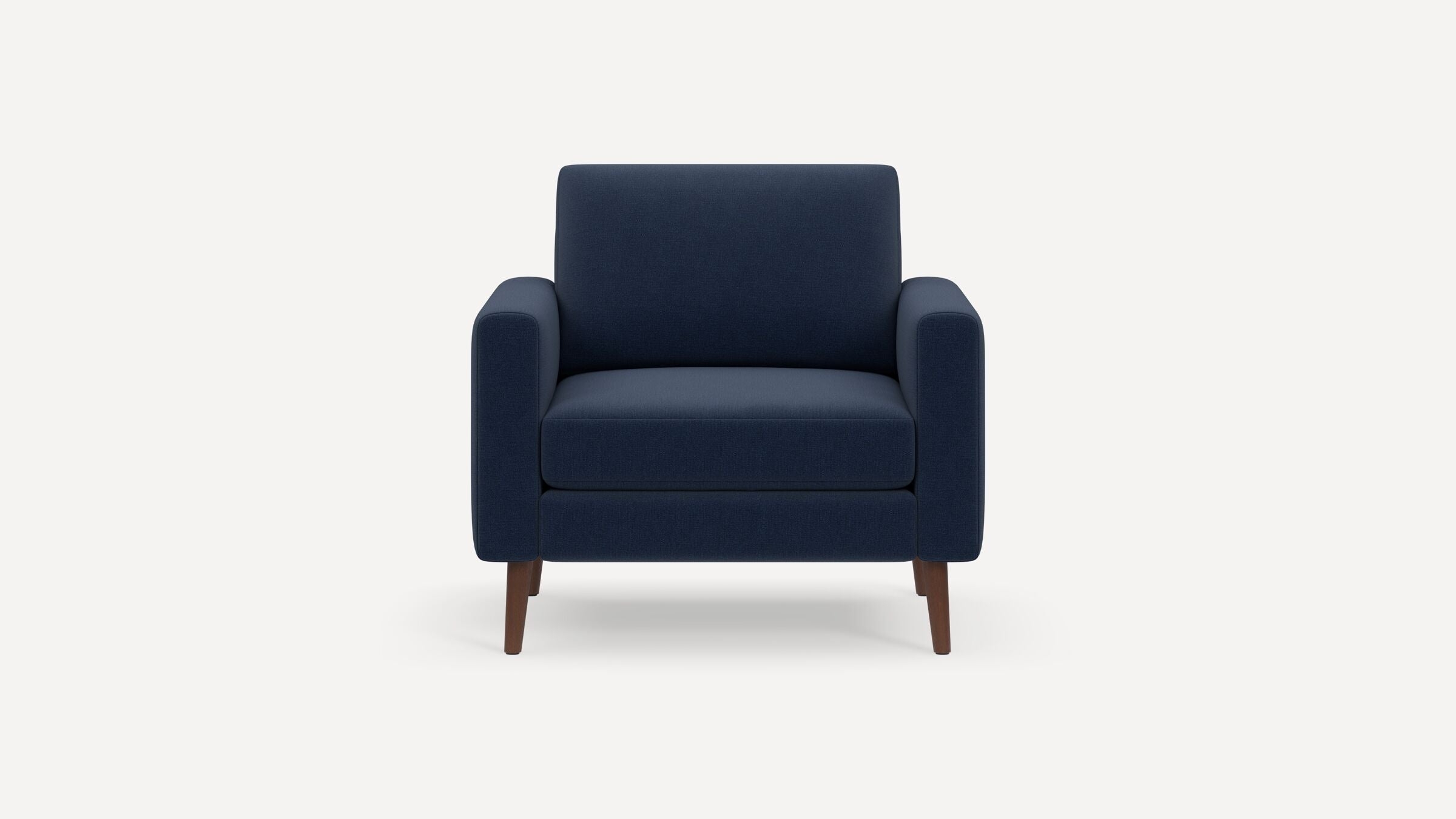 Nomad Armchair - Navy Blue - Performance Flatweave / Walnut - Wood / Block - Image 0