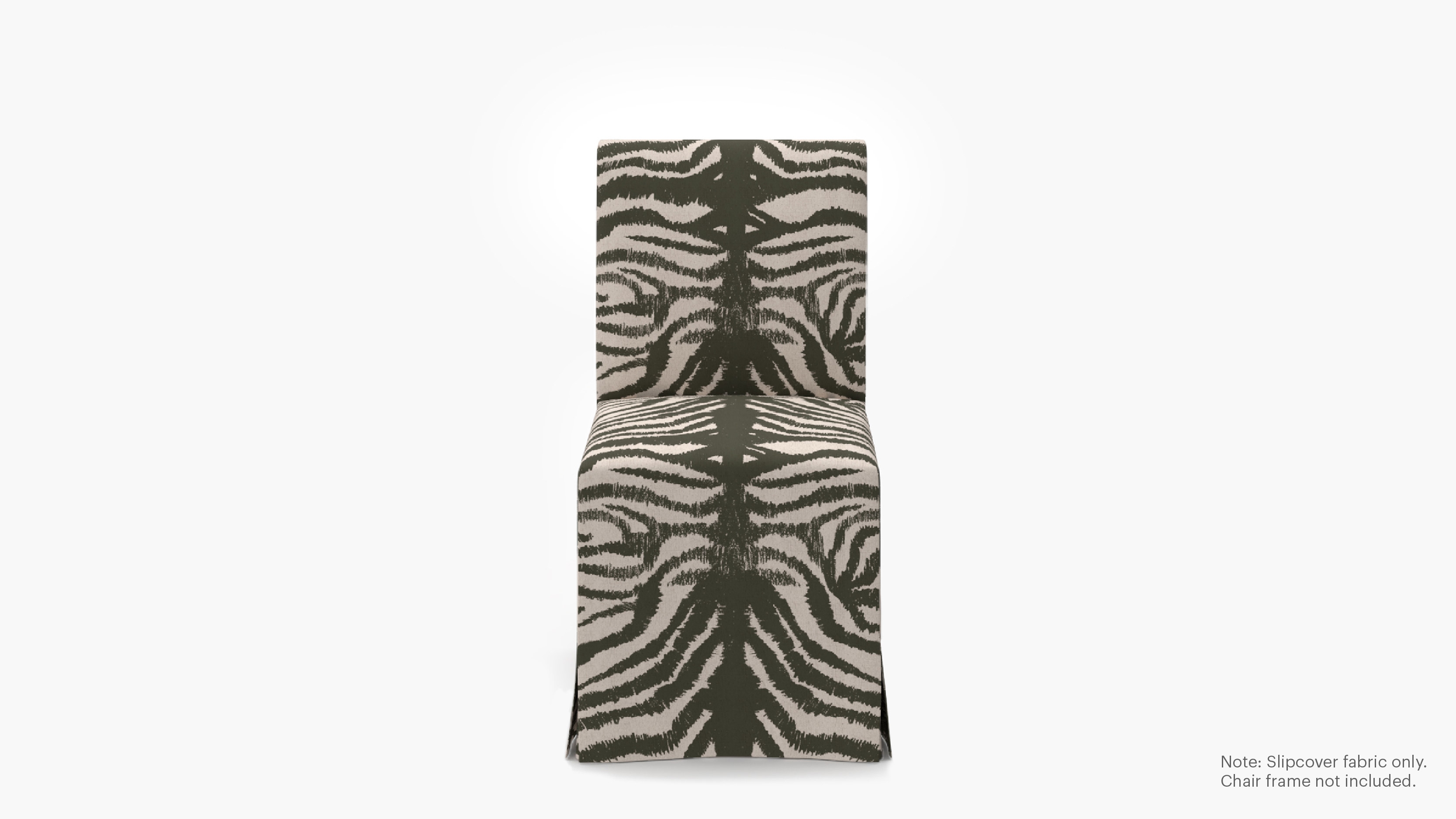 Slipcovered Signature Dining Chair - Cover Only, Zebra - Image 0