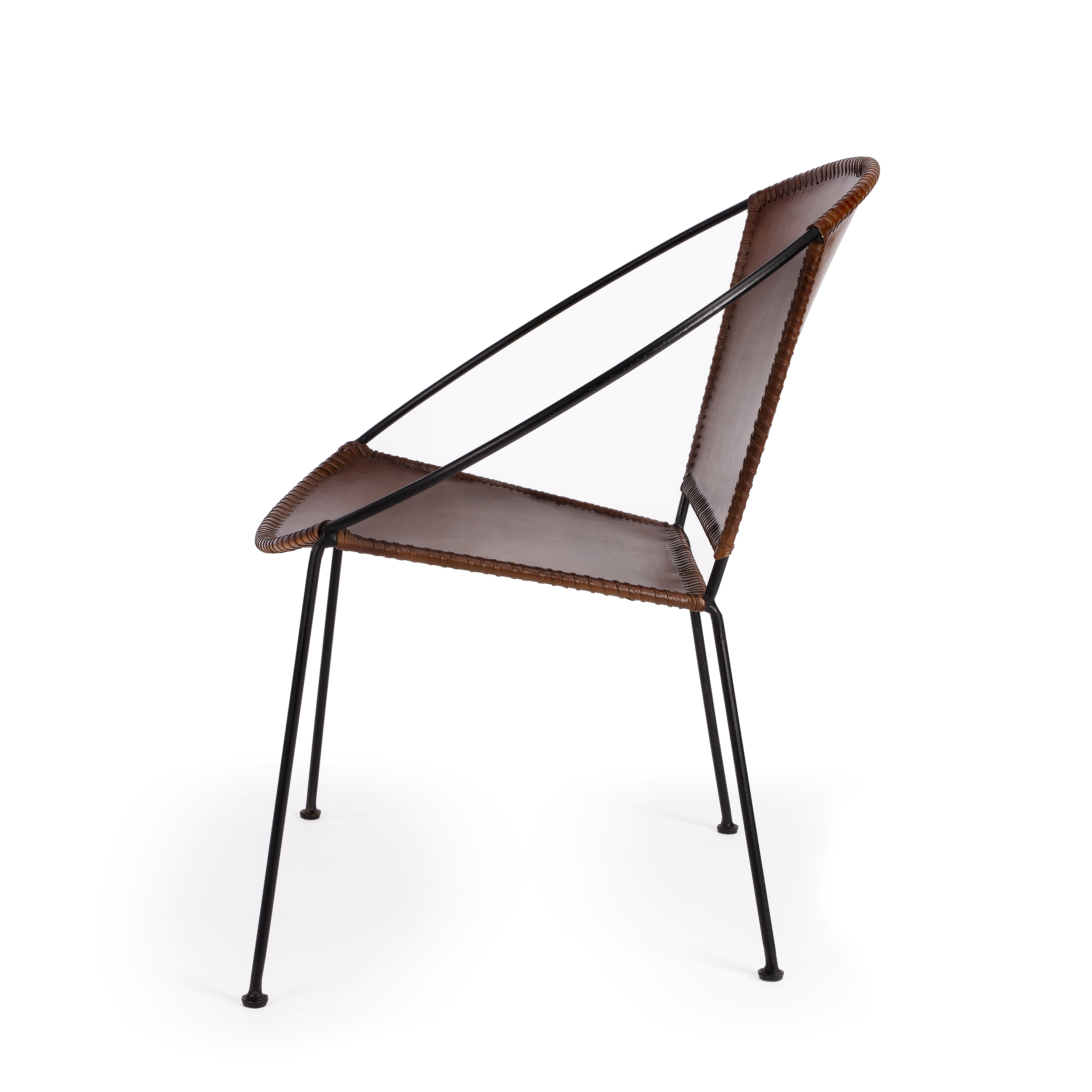 Milo Brown Leather Accent Chair - Image 2