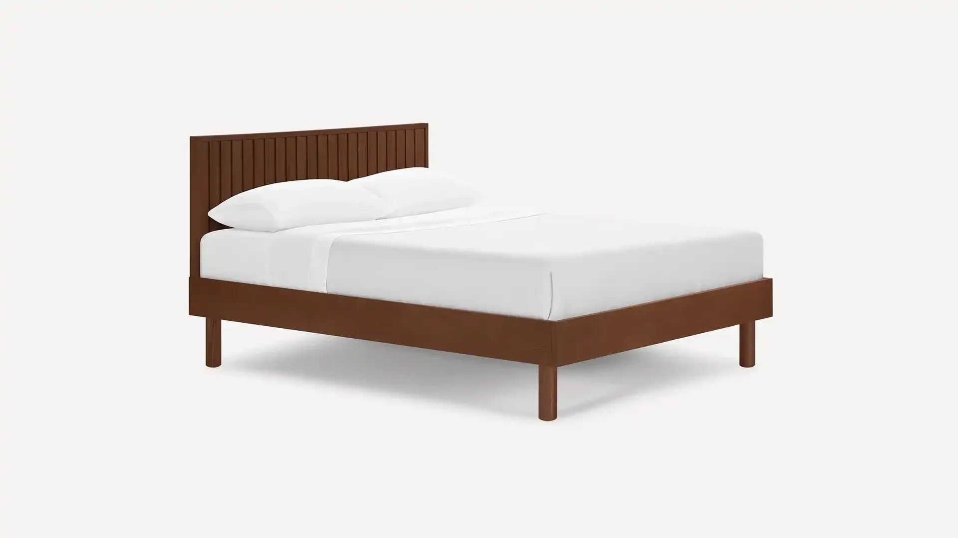 Chorus Bed - King / Walnut - Wood / Straight - Image 0