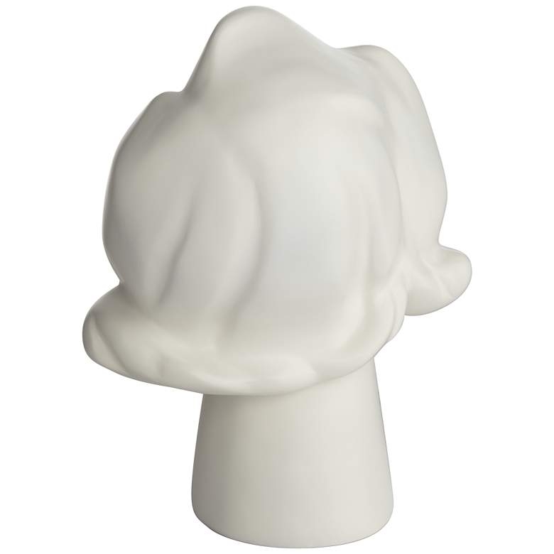 Woman Head Matte High Bust Sculpture, White, 12" - Image 4