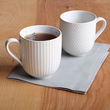 Textured Mug, Set of 4, White Dots - Image 3
