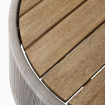 Porto Outdoor 44 in Round Coffee Table, Driftwood - Image 2
