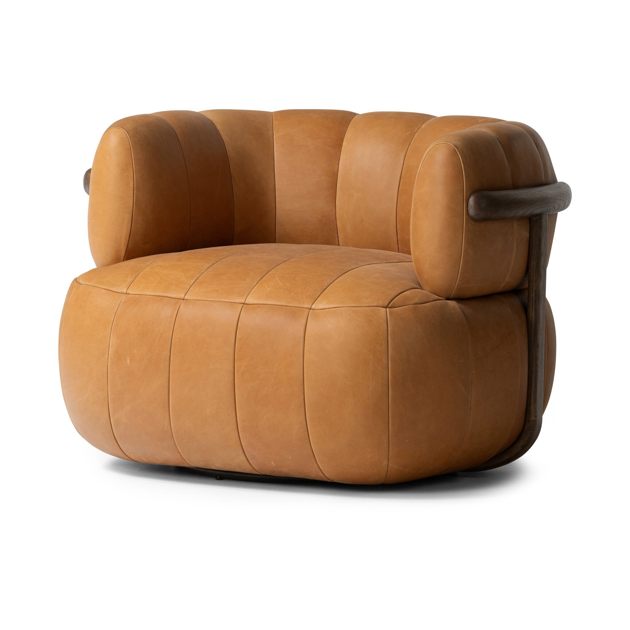 Doss Swivel Chair - Terra Brown Oak - Image 0