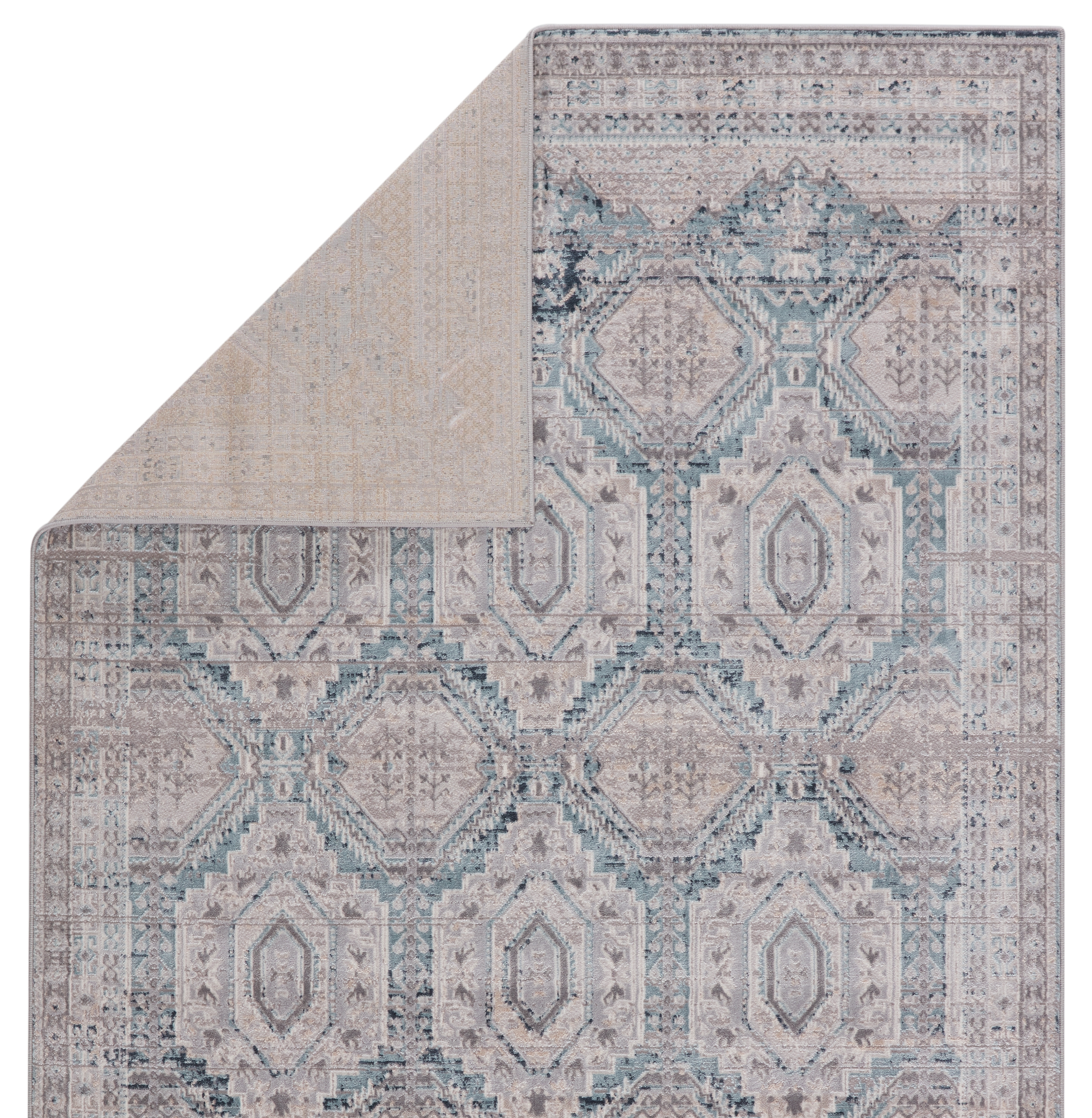 Vibe by Cabazon Trellis Gray/ Blue Area Rug (9'X13') - Image 2
