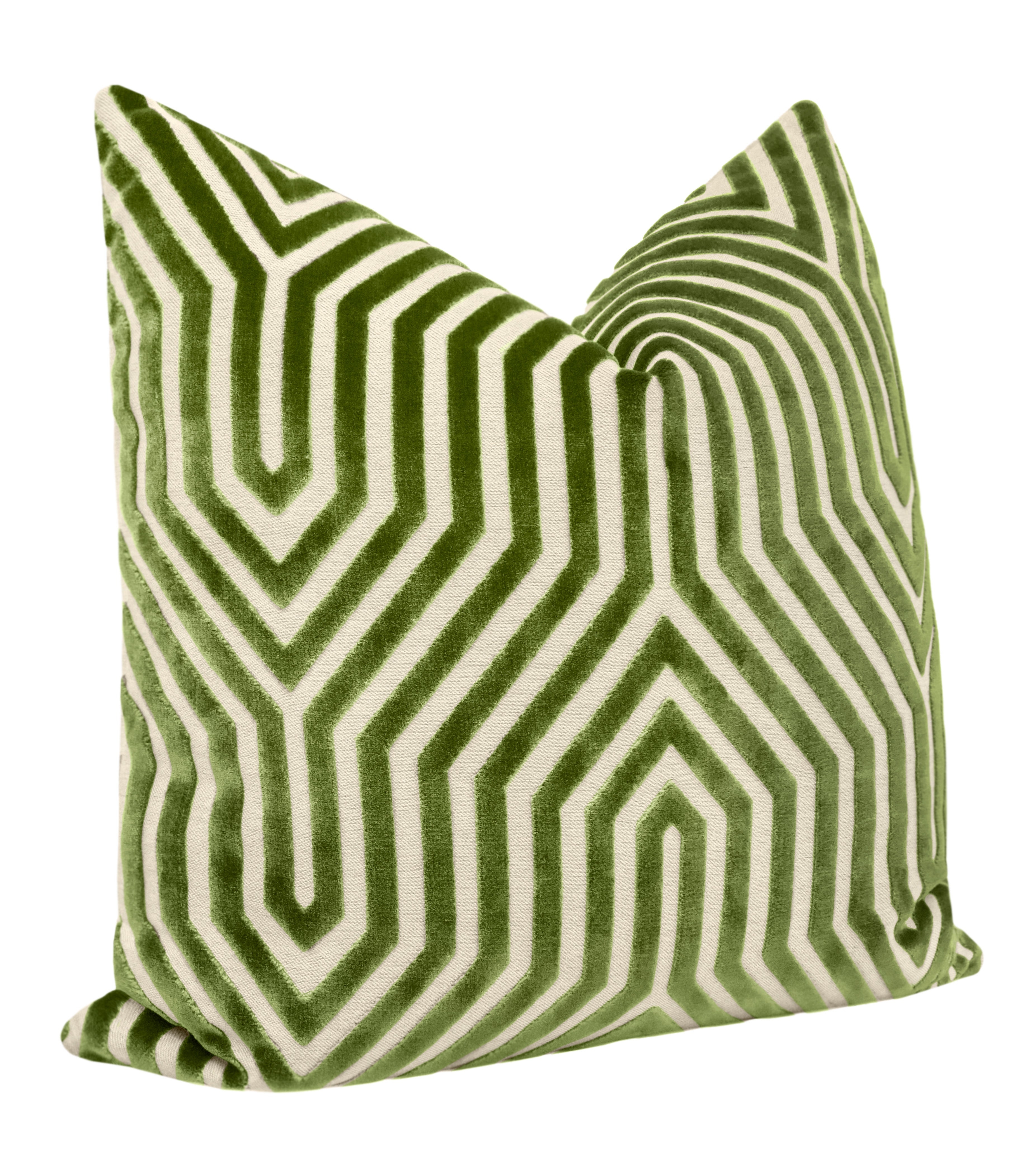 VANDERBILT VELVET // LETTUCE - 20" X 20" - Image 1