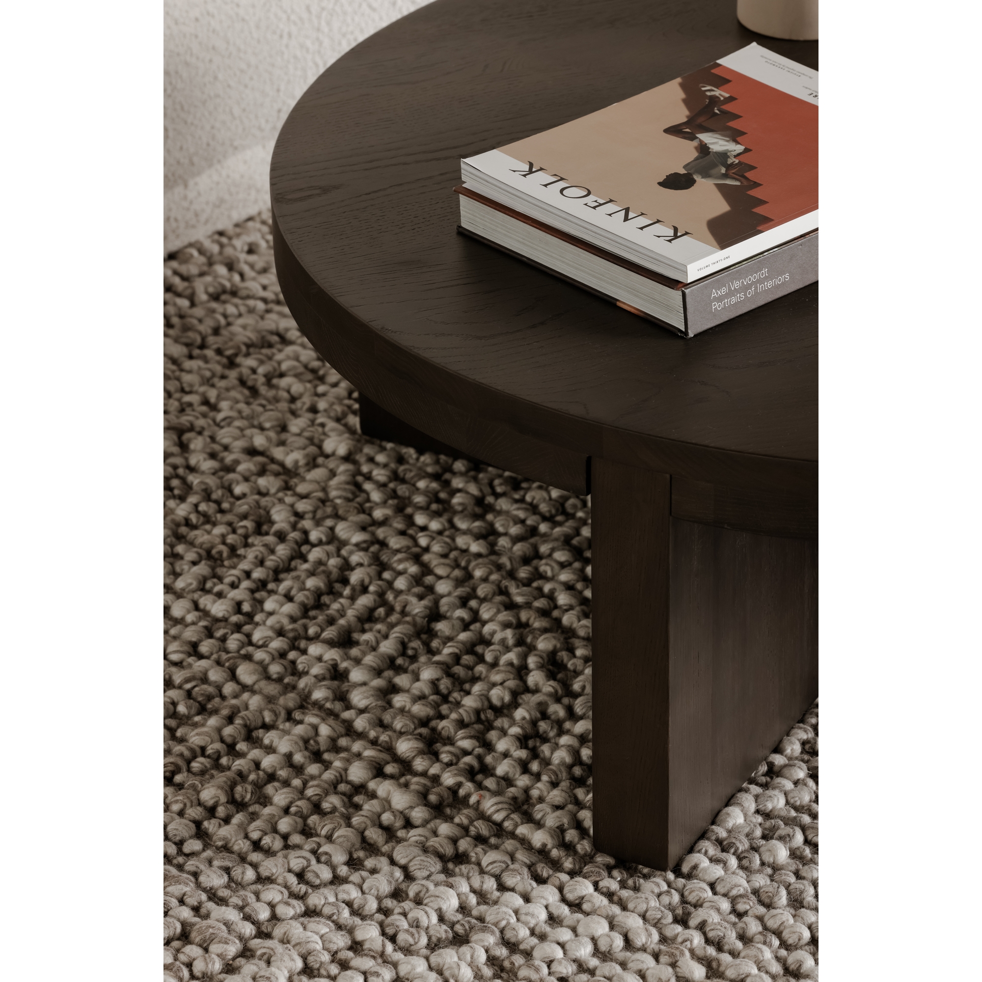 Folke Round Coffee Table Dark Brown - Image 7