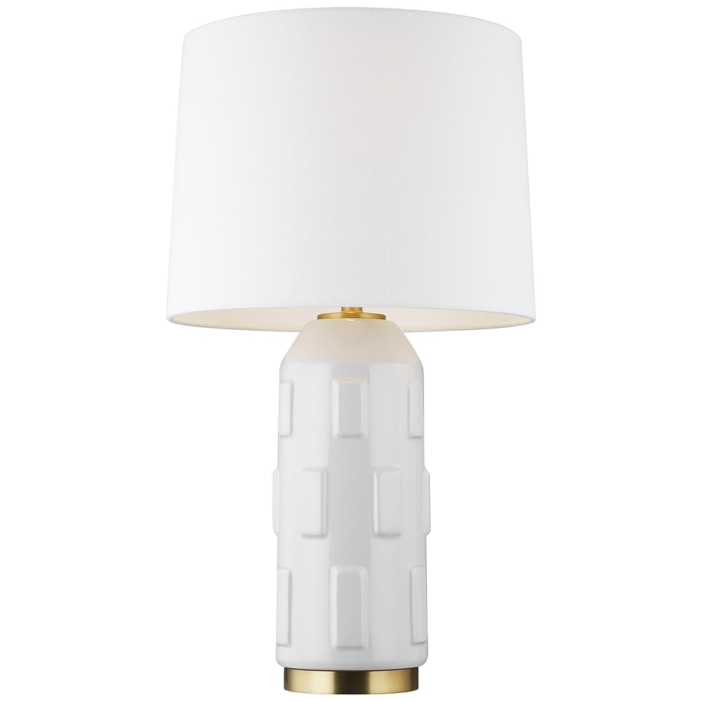 Chapman & Meyrs Arctic White Ceramic 28" High LED Table Lamp - Image 0
