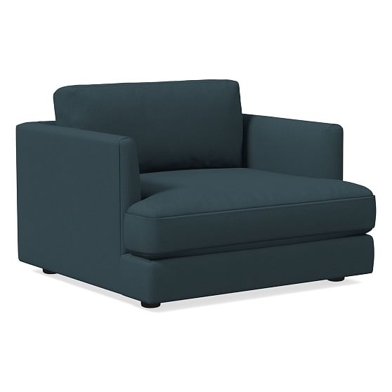 Haven Chair, Trillium, Performance Twill, Teal, Concealed Supports - Image 0