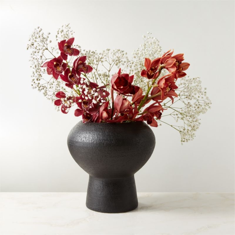 Imre Black Ceramic Vase - Image 1